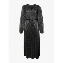 Vero Moda Curve - Lange - rechte jurk met v-hals - 50 Maat - Zwart