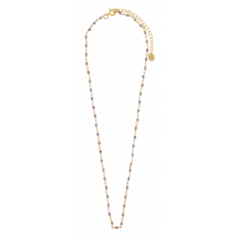 Une A Une - Verstelbare schakelketting van messing - Een Maat - Paars