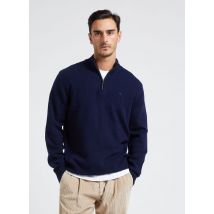 Hackett - Wollen trui met opstaande kraag met rits - XL Maat - Blauw