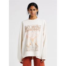 Billabong - Sweater met ronde hals en print katoenblend - L Maat - Wit
