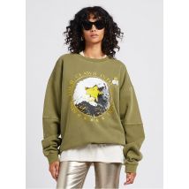 Newtone - Weites rundhals-sweatshirt aus baumwoll-mix mit siebdruck - Größe 0 - Khaki
