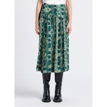 Swildens - Halflange - uitlopende rok met dierenhuidmotief - 38 Maat - Groen