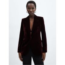 Mango - Jasje van velours met reverskraag - M Maat - Rood