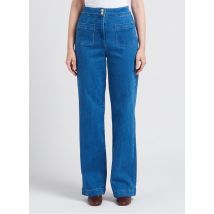 La Petite Etoile - Flared jeans met hoge taille van katoenmix - 40 Maat - Jeans stone
