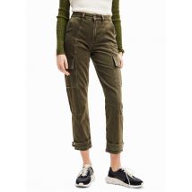 Desigual - Jean droit en coton - Taille 40 - Vert