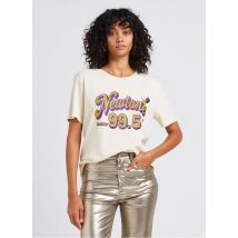 Newtone - Rundhals-t-shirt aus baumwolle mit siebdruck - Größe 1 - Beige