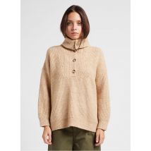 Bellepiece - Ruimvallende coltrui wolblend - XS Maat - Beige