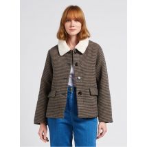 La Petite Etoile - Abrigo corto estampado con cuello clásico - Talla 3 - Marrón