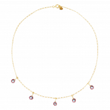 Feeka - Gliederhalskette mit anhängern - Einheitsgröße - Mehrfarbig