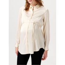 Noppies - Camisa vaporosa de premamá satinada - Talla L - Beige