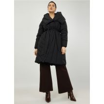 Mat Fashion - Manteau mi-long matelassé à capuche - Taille 46 - Noir