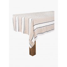 Harmony Haomy - Gestreept tafelkleed van stonewashed linnen - 160x250 cm Maat - Geel