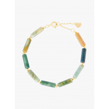 Feeka - Bracelet à pierres polies - Taille Unique - Vert