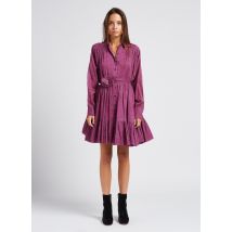 Mes Demoiselles - Robe courte col chemise en coton - Taille 38 - Rose