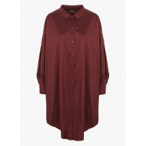 Cotelac - Overhemdjurk met klassieke kraag katoenblend - 3 Maat - Paars
