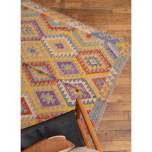 Debongout - Le tapis kilim n88 - Taille 242x176 - Multicolore