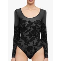 Wolford - Body col rond jacquard - Taille M - Noir