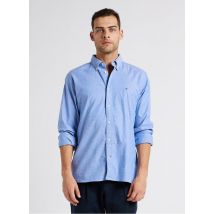 Tommy Hilfiger - Overhemd met klassieke kraag katoenblend - M Maat - Blauw