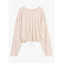 Icone - Korte sweater met ribtextuur - XS Maat - Beige