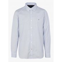 Tommy Hilfiger - Rechte blouse met klassieke kraag en print biokatoenblend - M Maat - Wit