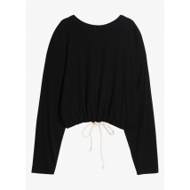 Icone - Korte sweater met ribtextuur - S Maat - Zwart