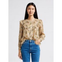 Pablo - Chemisier col rond imprimé à fils métallisés - Taille 1 - Jaune