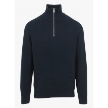 Marc O'polo - Pull droit col montant en coton - Taille XL - Bleu