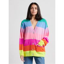 Crush - Oversized vest van kasjmier met v-hals - 2 Maat - Multikleurig