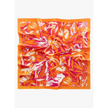 Mango - Fular estampado satinado - Talla única - Naranja