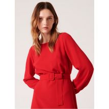 Zapa - Robe midi à encolure bateau fluide - Taille 42 - Rouge