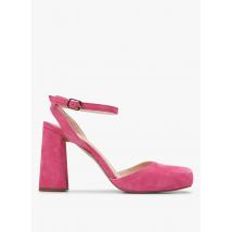 Minelli - Sandales à talon en cuir velours - Taille 40 - Rose