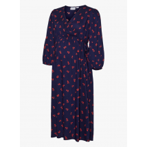 Mamalicious - Lange wikkeljurk met print - M Maat - Blauw