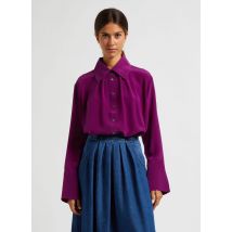 Valentine Gauthier - Zijden blouse met klassieke kraag - 36 Maat - Paars