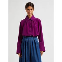 Valentine Gauthier - Zijden blouse met klassieke kraag - 34 Maat - Paars