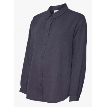 Mamalicious - Chemise droite en coton texturé - Taille M - Bleu