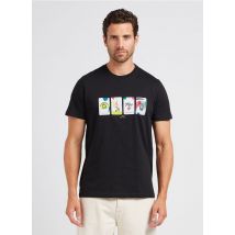 Paul Smith - Camiseta de algodón orgánico con cuello redondo - Talla L - Negro