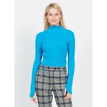 Twinset - Dunne - gebreide trui met opstaande kraag - L Maat - Blauw