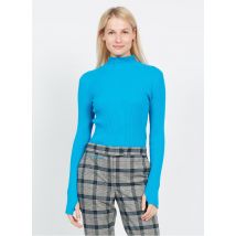 Twinset - Dunne - gebreide trui met opstaande kraag - L Maat - Blauw