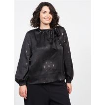 Persona By Marina Rinaldi - Bedruckte bluse mit v-ausschnitt - Größe 25 - Schwarz