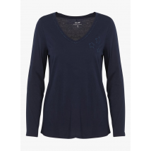 Sud Express - Tee-shirt droit encolure v - Taille L - Bleu