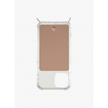 Louvini Paris - Leren iphone-hoesje met extra vakje - iPhone 12 Pro Max Maat - Bruin