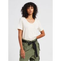 Vila - Recht t-shirt met ronde hals - XS Maat - Beige