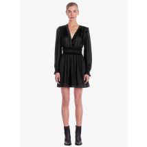 The Kooples - Vestido corto con cuello de pico - Talla 2 - Negro