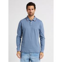 Eden Park - Gerade geschnittenes langarm-poloshirt aus baumwolle mit stickerei - Größe L - Grau