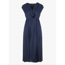 Caroll - Langes fließendes kleid mit v-ausschnitt - Größe 38 - Blau