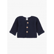 Petit Bateau - Katoenen vest met v-hals - 1M Maat - Blauw