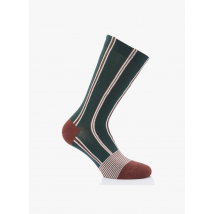 Acote - Gestreepte sokken katoenblend - 1 Maat - Groen