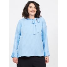 Persona By Marina Rinaldi - Blusa de tejido vaporoso - Talla 29 - Azul