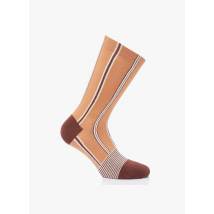 Acote - Chaussettes rayées en coton mélangé - Taille 1 - Marron