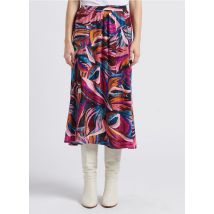 Petite Mendigote - Lange - uitlopende rok met hoge taille en print - 36 Maat - Multikleurig
